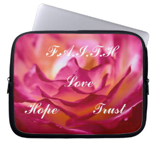 Faith Floweh Rose Laptop Sleeve