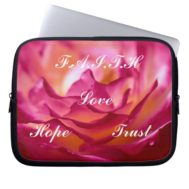 Faith Floweh Rose Laptop Sleeve (Vorderseite)