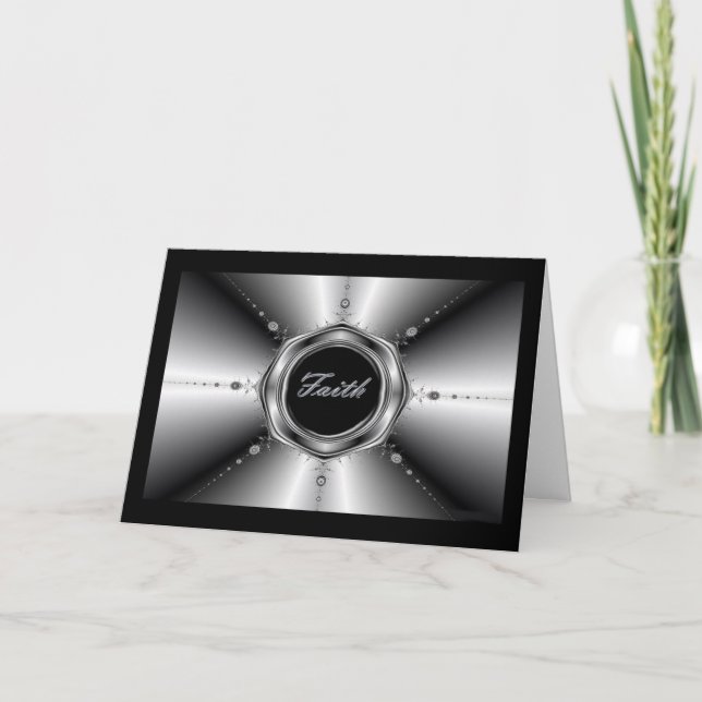 Faith Fraktal Grußkarte Karte (Vorderseite)