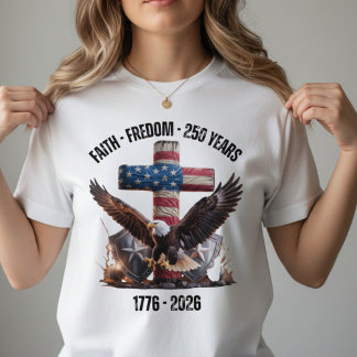 Faith Freedom 250 Years USA Anniversary Tri-Blend Shirt