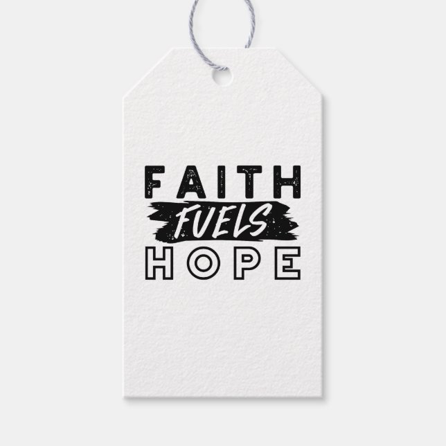 Faith Fuels Hope Quote – Uplifting Christian Art Geschenkanhänger (Vorderseite)