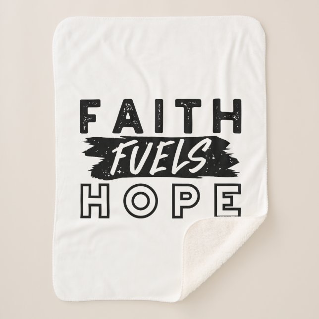 Faith Fuels Hope Quote – Uplifting Christian Art Sherpadecke (Vorderseite)