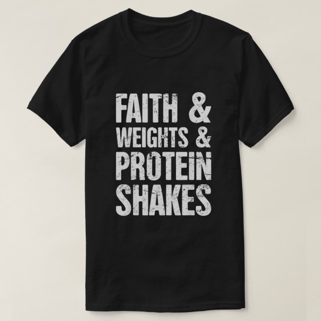 Faith Funny Christlich Athlete Christlich Workout T-Shirt (Design vorne)
