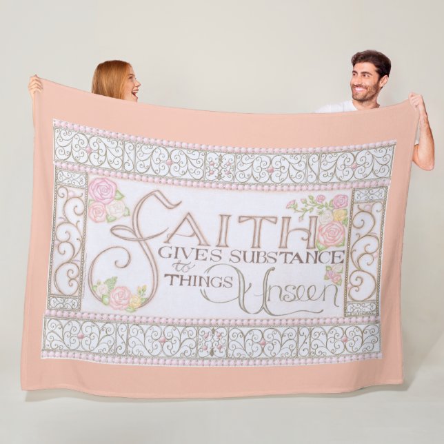 FAITH gibt Stoff Fleece Blanket (Peach) (Beispiel)