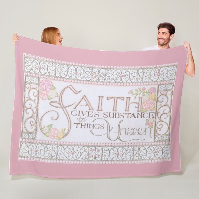 Faith gibt Substanz Fleece Blanket (Lilac) (Beispiel)