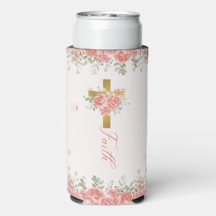 Faith Gift Floral Cross Selters Dosenkühler