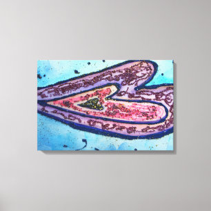 Faith Glitzer Hört überzogene Canvas Art Print Leinwanddruck