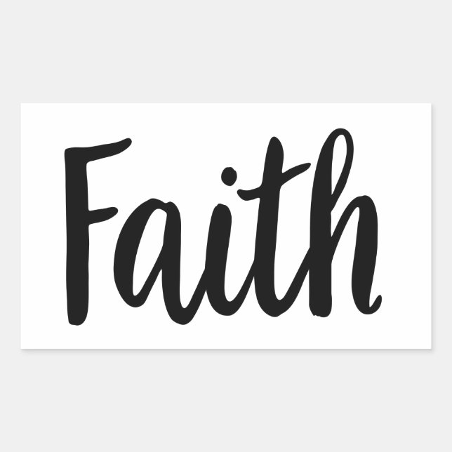 Faith Gospel Graphics Faith Art Aesthetic Christia Rechteckiger Aufkleber (Vorderseite)