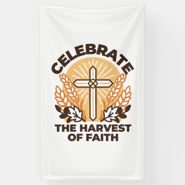 Faith Harvest Celebration - Inspiration Art Banner (Vertikal)