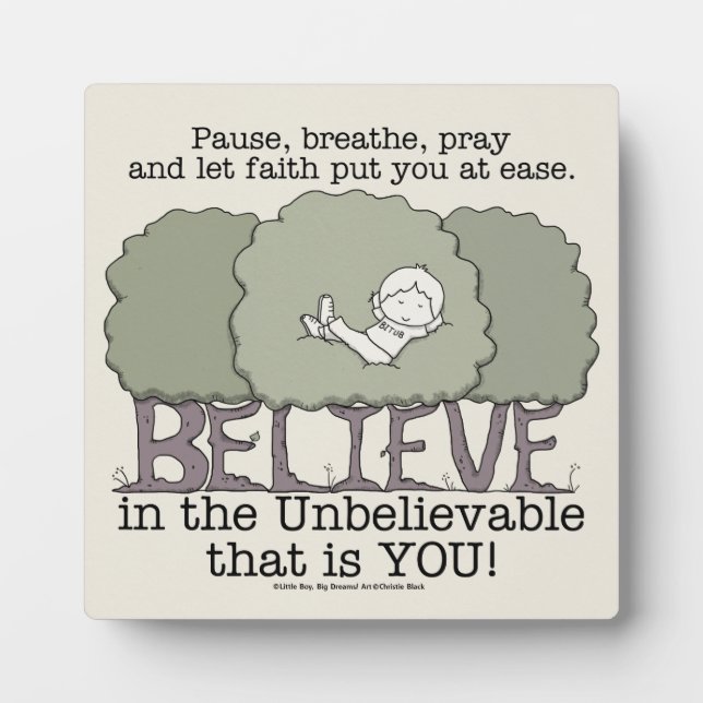 Faith hat dich in Ease versetzt Fotoplatte (Vorderseite)