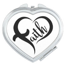 Faith Heart Shape Inspiration Black Typografy