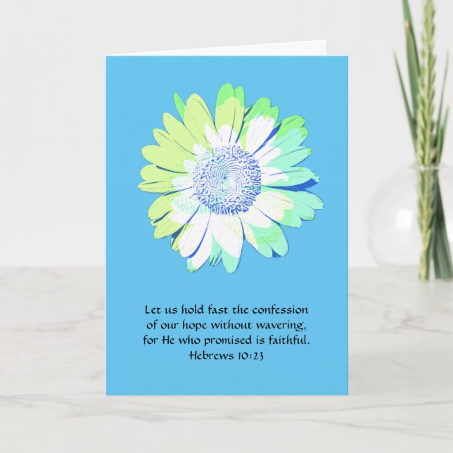 Faith Hebrews 10:23 Daisy Card Karte (Vorderseite)