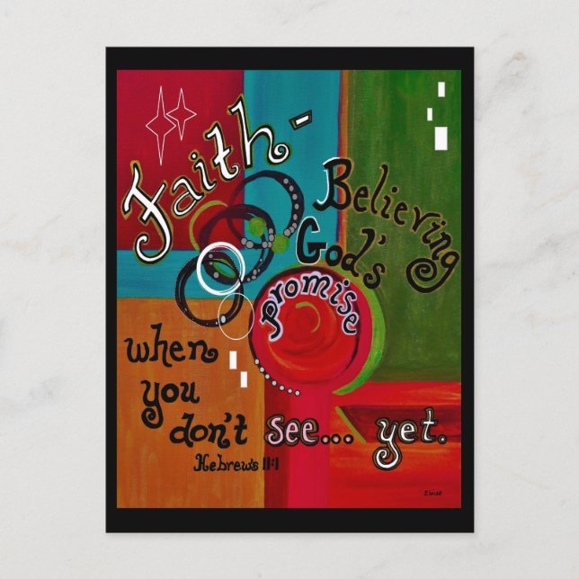 Faith Hebrews 11 Postkarte (Vorderseite)