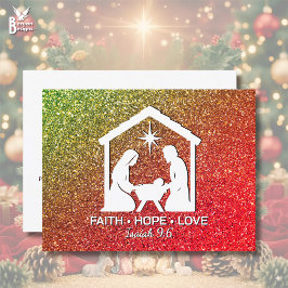 FAITH HOFFE LIEBE Glitzer Christlich Weihnachten