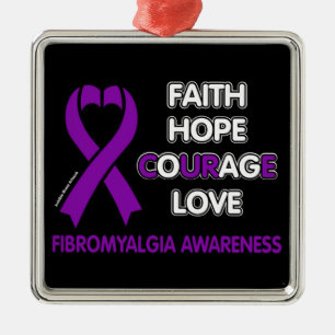 Faith Hope Courage Liebe...Fibro Ornament Aus Metall