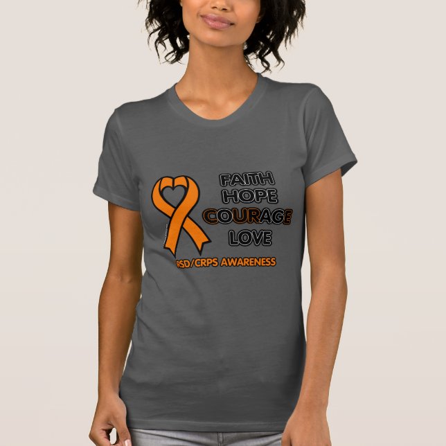 FAITH HOPE COURAGE LIEBE...RSD/CRPS T-Shirt (Vorderseite)