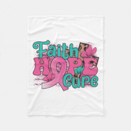 Faith Hope Cure Fleecedecke