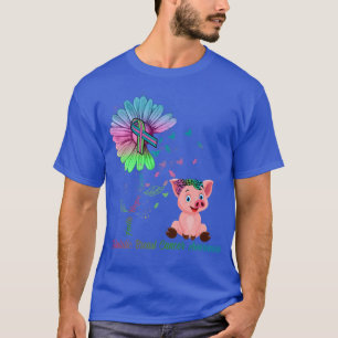 Faith Hope Cure Pig Daisy Metastatic Breast Cancer T-Shirt