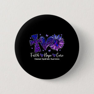 Faith Hope Cure Sunflower Leopard Sichelzellenzähl Button