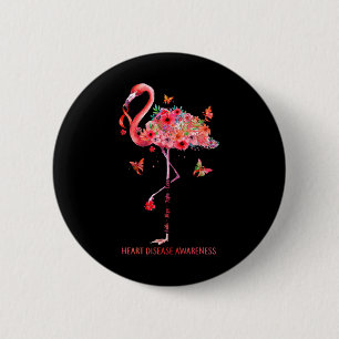 Faith Hope Fight Cure Heart Disease Awareness Button