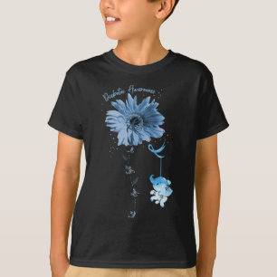 Faith Hope Fight Liebe Elephant Sunflower Diabetes T-Shirt
