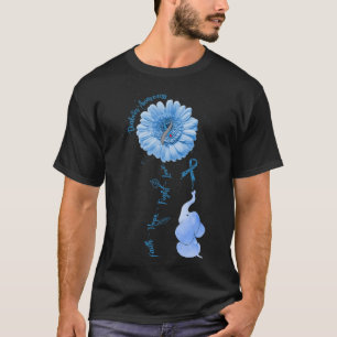 Faith Hope Fight Liebe Elephant Sunflower Diabetes T-Shirt