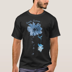 Faith Hope Fight Liebe Elephant Sunflower Diabetes T-Shirt