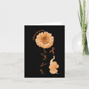 Faith Hope Fight Liebe Elephant Sunflower Leukemia Karte