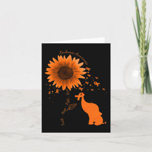 Faith Hope Fight Liebe Elephant Sunflower Leukemia Karte