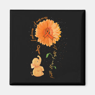 Faith Hope Fight Liebe Elephant Sunflower Leukemia Magnet