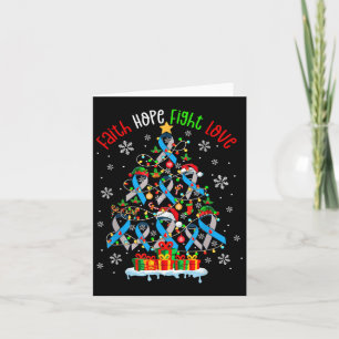 Faith Hope Fight Liebe Weihnachtsbaum Diabetes Rib Karte