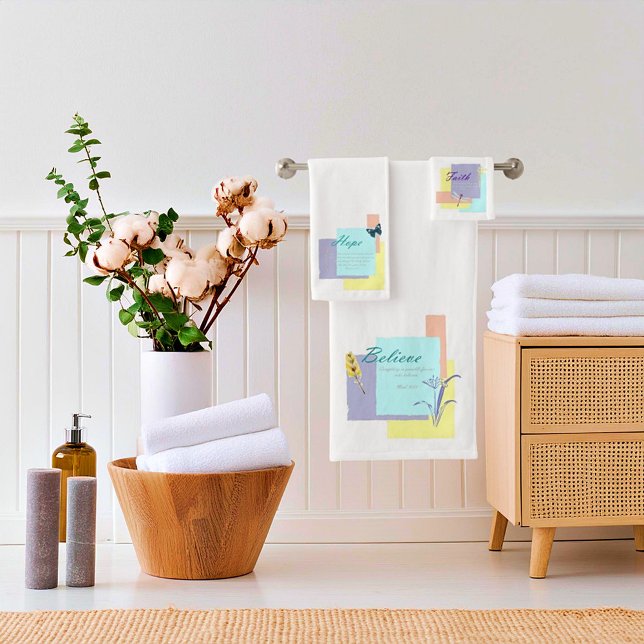 Faith Hope glaubt Badhandtuch Set (Von Creator hochgeladen)