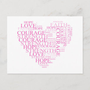 Faith Hope Heart Postcard Postkarte