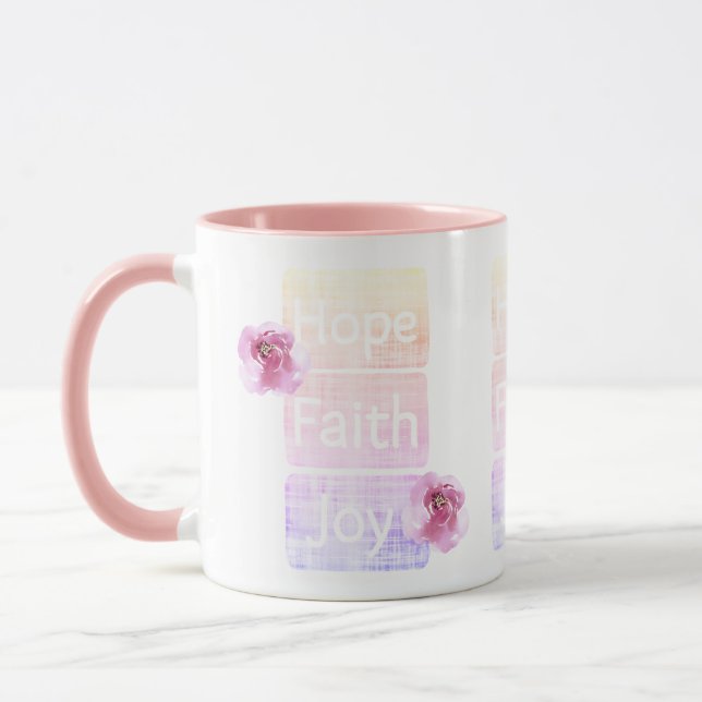 Faith Hope Joy Tasse (Links)