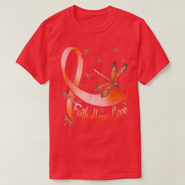 Faith Hope Liebe ADHD Awareness Dragonfly T-Shirt (Design vorne)