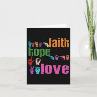 Faith Hope Liebe American Sign Language Christlich