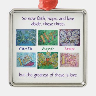 Faith Hope Liebe Angel Art Collage Ornament Pendan