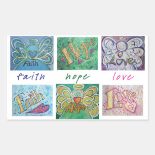 Faith Hope Liebe Angel Word Collage Sticker