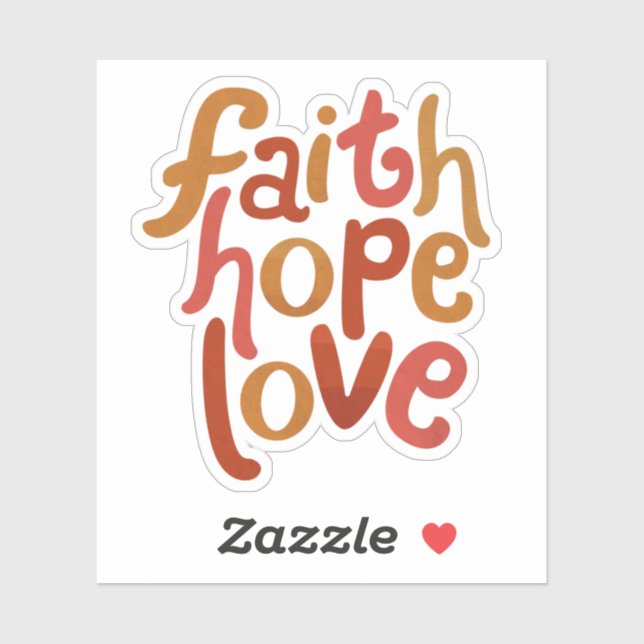 Faith Hope Liebe Aufkleber (Blatt)