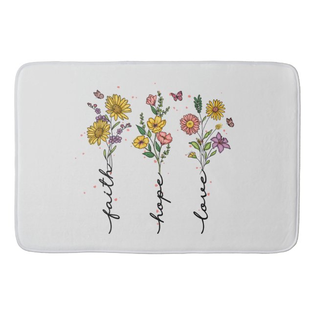 Faith-Hope-Liebe Badematte (Vorderseite)