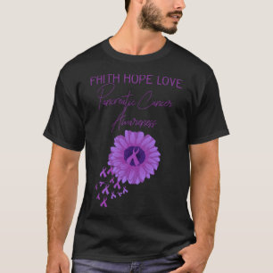 Faith Hope Liebe Bauchspeicheldrüsenkrebs Bewussts T-Shirt