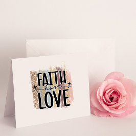 Faith Hope Liebe Blank Card Dankeskarte