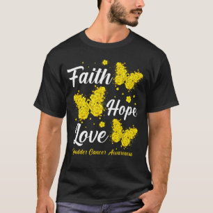 Faith Hope Liebe Blase Krebs Bewusstseinsschmetter T-Shirt