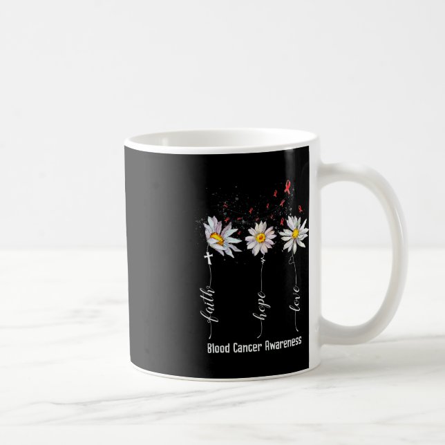 Faith Hope Liebe Bluterkrankungen Bewusstsein Blum Kaffeetasse (Rechts)