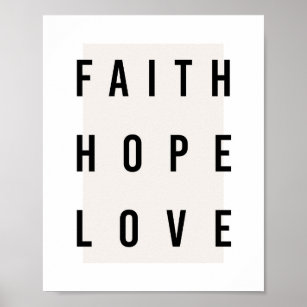 Faith Hope Liebe Box Poster