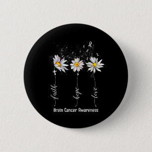 Faith Hope Liebe Brain Cancer Awareness Shirt Flow Button