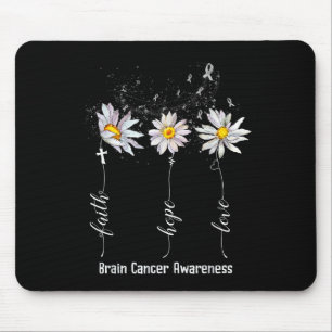 Faith Hope Liebe Brain Cancer Awareness Shirt Flow Mousepad
