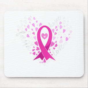 Faith Hope Liebe Breast Cancer Awareness Pink Ribb Mousepad