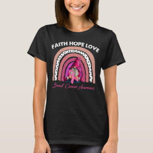 Faith Hope Liebe Brustkrebs Bewusstsein rosa T-Shirt