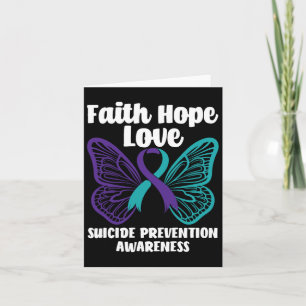 Faith Hope Liebe Butterfly Suicide Prevention Awar Karte